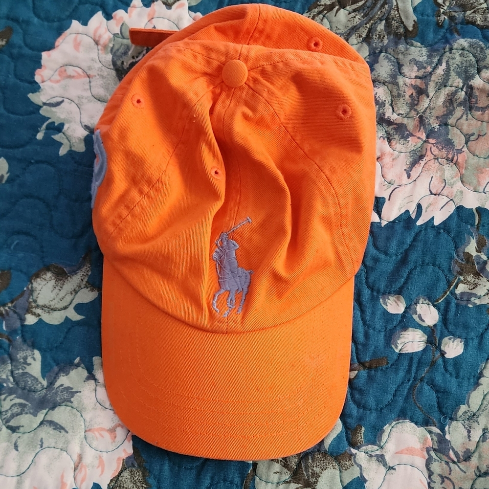 Boy's Polo Hat Orange and Blue